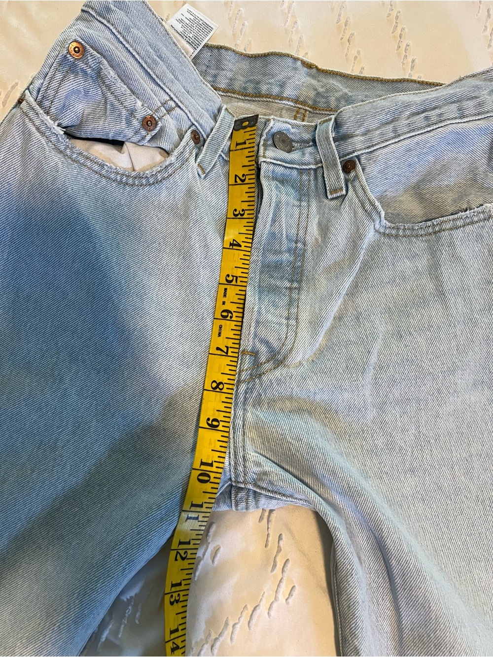 Levi's 501 Light Wash Women's Straight Leg Jeans - Picture 9 of 11